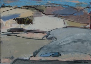 In den Hügeln, 2012, Öl auf Papier, 30x42cm